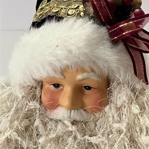 Santa Claus Decor with Velvety Hat, Christmas Holiday Decor